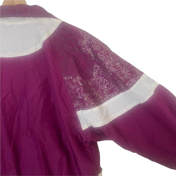 Vintage Westside Collection 80's Purple Windbreaker Jacket Women's Size Small - Picture 4 of 11
